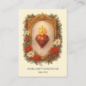 Sacred Heart Jesus Funeral Catholic Prayer Card エンクロージャーカード (正面)