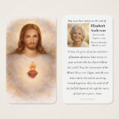 Sacred Heart Jesus Memorial Photo Prayer  (正面&裏面)