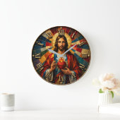 Sacred Heart of Jesus ラージ壁時計 (ホーム)
