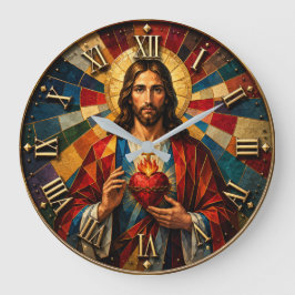 Sacred Heart of Jesus ラージ壁時計