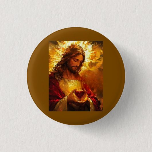 Sacred Heart of Jesus 缶バッジ (正面)