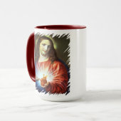 Sacred Heart of Jesus Catholic Batoni マグカップ (正面左)
