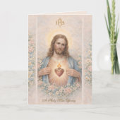 Sacred Heart of Jesus Catholic Mass Offering Card カード (正面)