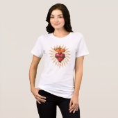 Sacred Heart of Jesus Catholic Traditional トライブレンドＴシャツ (正面全面)
