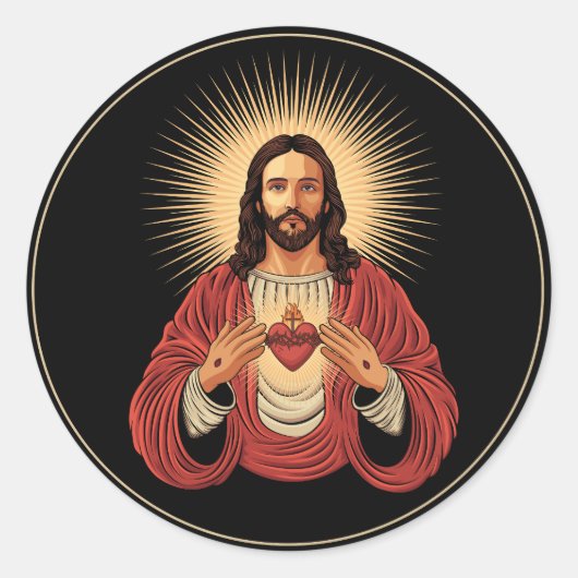 Sacred heart of Jesus Christ. ラウンドシール (正面)