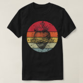 Sacred Heart of Jesus Christ Retro Sunset Art Cath Tシャツ (デザイン正面)