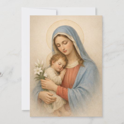 Sacred Heart of Jesus Cross Quote Floral Design (正面)