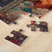 Sacred Heart of Jesus Floral Baroque Art ジグソーパズル (側面)