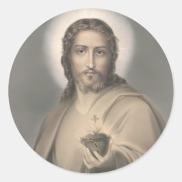 Sacred Heart of Jesus Sticker ラウンドシール