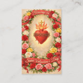 Sacred Heart of Jesus Valentines Prayer Roses 名刺 (正面)