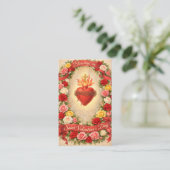 Sacred Heart of Jesus Valentines Prayer Roses 名刺 (スタンド正面)