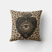 Sacred Heart on Leopard Background クッション (裏面)