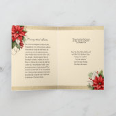 Sacred Heart Sympathy Condolence Poinsettia カード (内部)