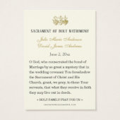 Sacred Hearts Catholic Wedding Prayer Card (裏面)