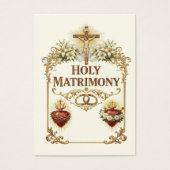 Sacred Hearts Catholic Wedding Prayer Card (正面)