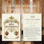 Sacred Hearts Catholic Wedding Prayer Card