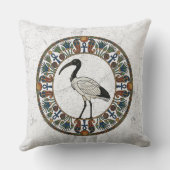 Sacred Ibis of Thoth: God of Wisdom Ancient Egypt クッション (裏面)