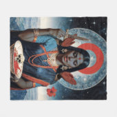 Sacred Kali フリースブランケット (正面(横))