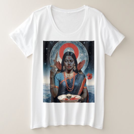 Sacred Kali プラスサイズTシャツ (デザイン正面)