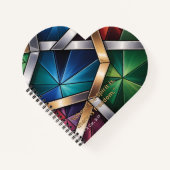 Sacred Light" Geometric Prayer Journal - Stained ノートブック (正面)