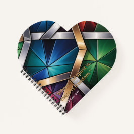 Sacred Light" Geometric Prayer Journal - Stained ノートブック