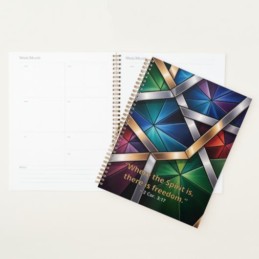 Sacred Light" Geometric Prayer - Stained プランナー手帳 (ディスプレー)