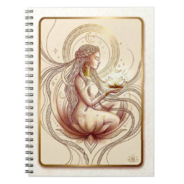 Sacred Lotus Goddess Spiritual  ノートブック