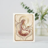 Sacred Lotus Goddess Spiritual  ポストカード (スタンド正面)