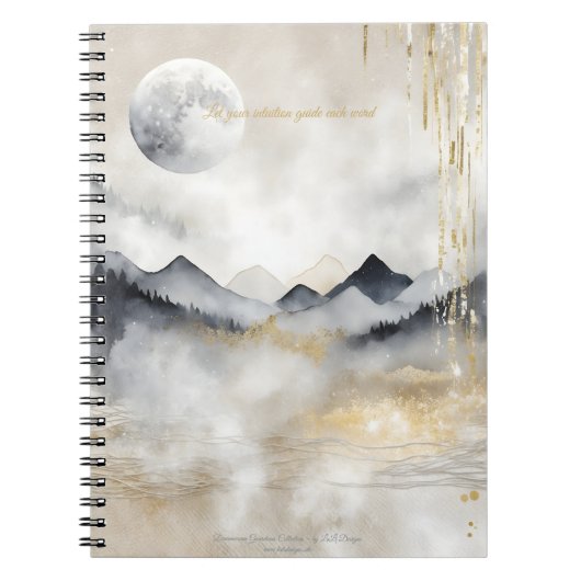 Sacred Moonlit Mountains Journal ノートブック (正面)