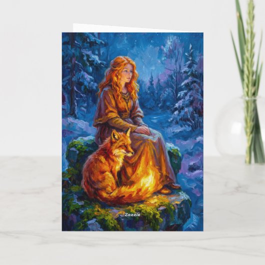 Sacred Nature: Celtic Goddess Brigid Art on Canvas カード (裏面)