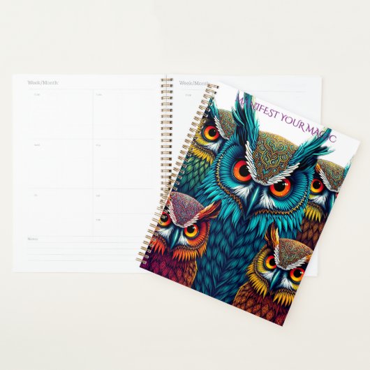 🦉 Sacred Owl Wisdom - Mystical Planning Journal プランナー手帳 (ディスプレー)