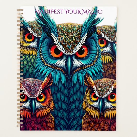 🦉 Sacred Owl Wisdom - Mystical Planning Journal プランナー手帳 (正面)