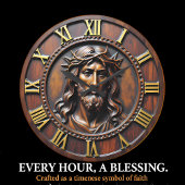 Sacred Portrait Roman Numeral ラージ壁時計