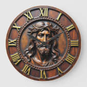 Sacred Portrait Roman Numeral ラージ壁時計 (正面)