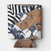 Sacred Rhino Can Cooler – African Wildlife Art   缶クーラー (裏面)
