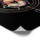 Sacred Scarab Egyptian Occult Geometry ポスター (角)