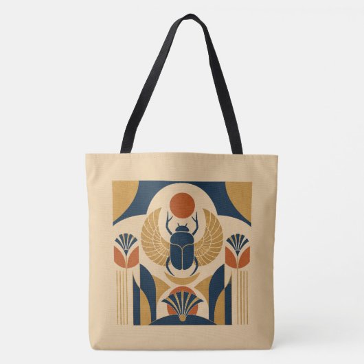 Sacred Scarab Egyptian Tote Bag トートバッグ (正面)