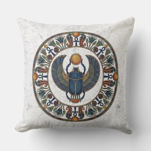 Sacred Scarab of Khepri: Symbol of Rebirth クッション (正面)