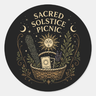 Sacred Solstice Picnic Litha ラウンドシール