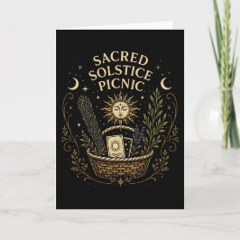 Sacred Solstice Picnic Litha Postcard カード