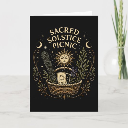 Sacred Solstice Picnic Litha Postcard カード (正面)