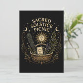 Sacred Solstice Picnic Litha Postcard 招待状 (スタンド正面)
