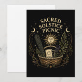 Sacred Solstice Picnic Litha Postcard 招待状 (正面/裏面)