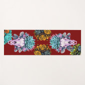 Sacred Stillness-Succulents and Skulls ヨガマット (正面(横))