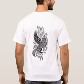 Sacred Totem Wolf and Eagle Dreamcatcher Tシャツ (裏面)