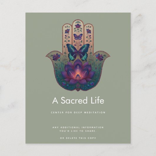 Sacred Transformation | ハムサハンドデザイン チラシ (裏面)