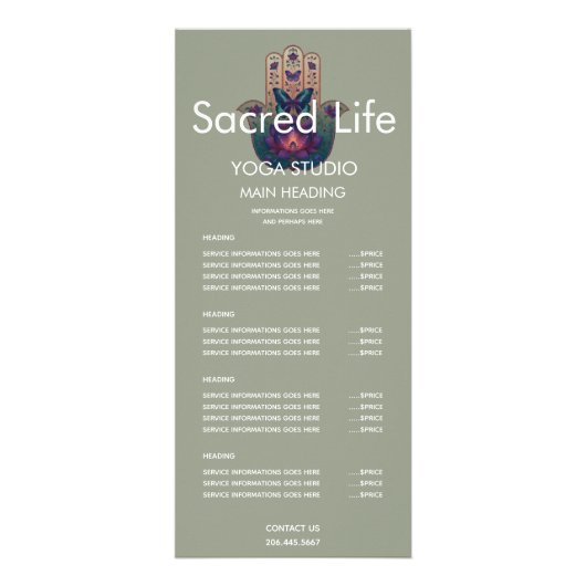 Sacred Transformation | ハムサハンドデザイン ラックカード (正面)