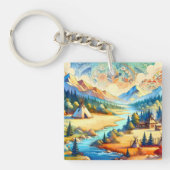Sacred Valley Native American Landscape キーホルダー (正面)