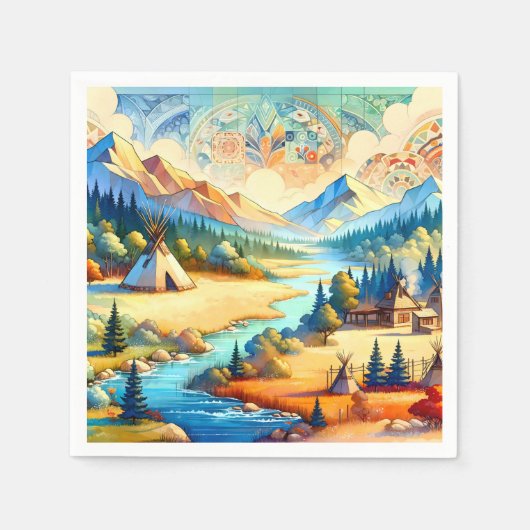 Sacred Valley Symbolic Gathering Design スタンダードカクテルナプキン (正面)