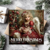 Sacred Victorian Angel Traditional Christmas Card シーズンカード